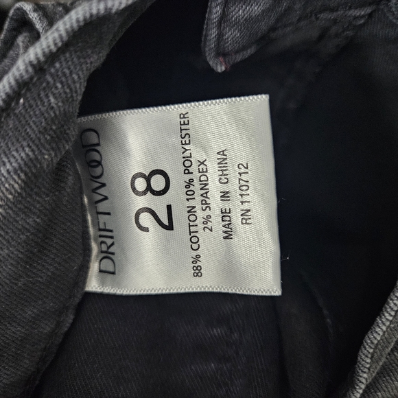 Driftwood Jeans Womens 28 Gray Denim Mid Rise Jackie Skinny Embroidered Boho - Picture 10 of 10